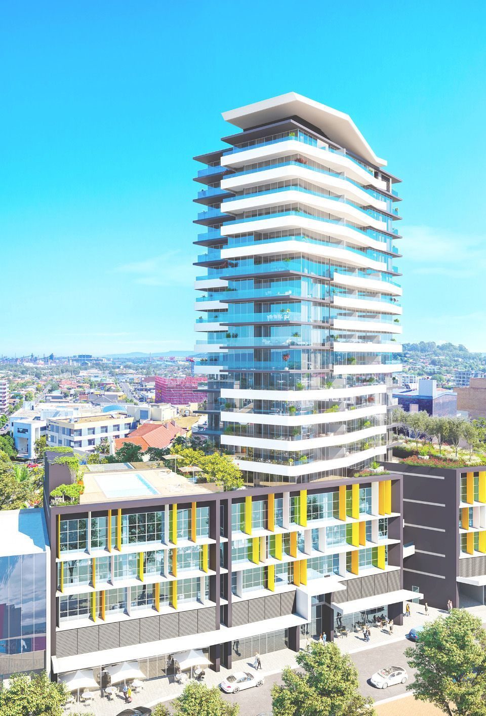 Exterior render of the Avante apartment development