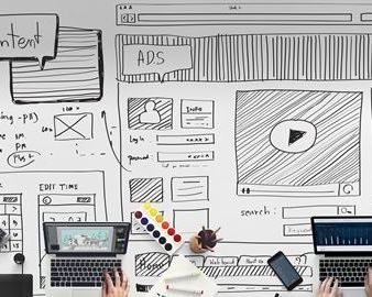 The marriage of design and content in website creation.