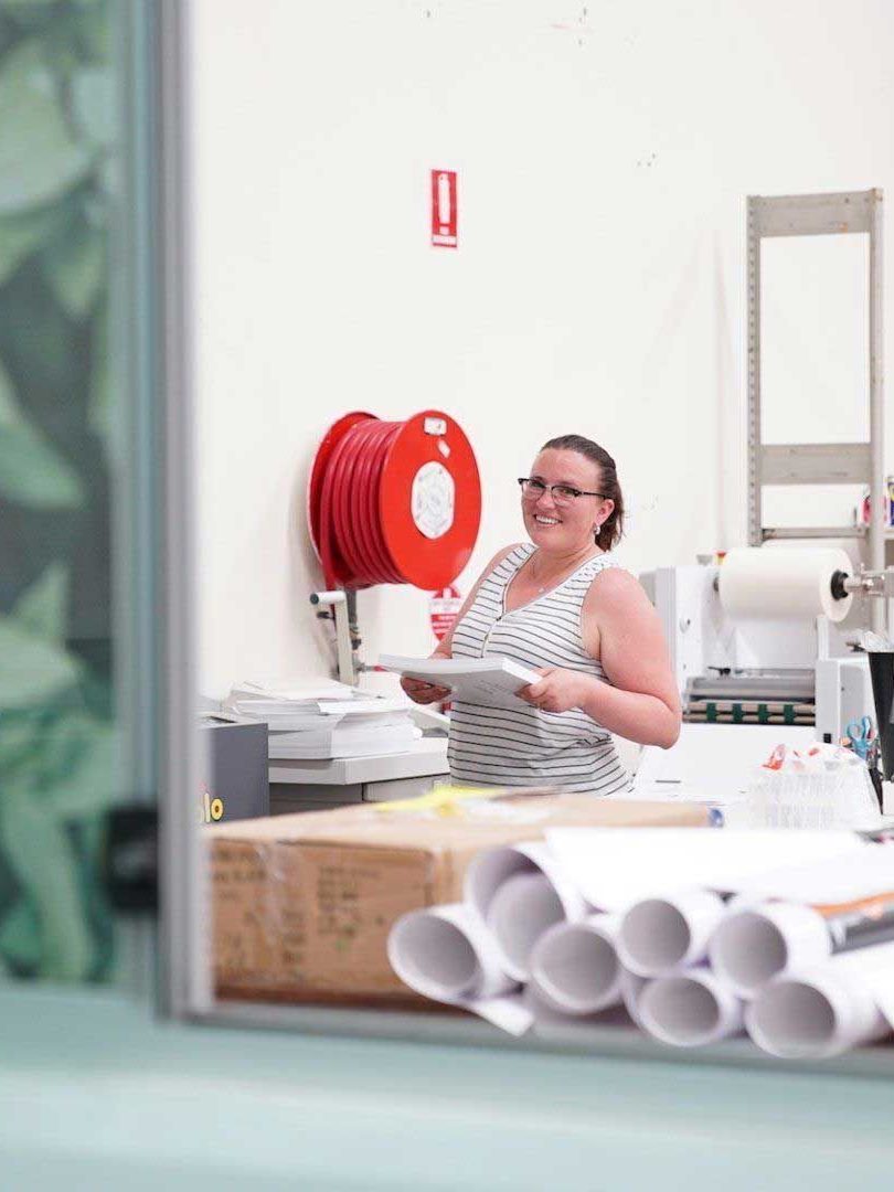 Print finishing in Icon's Oran Park production studio