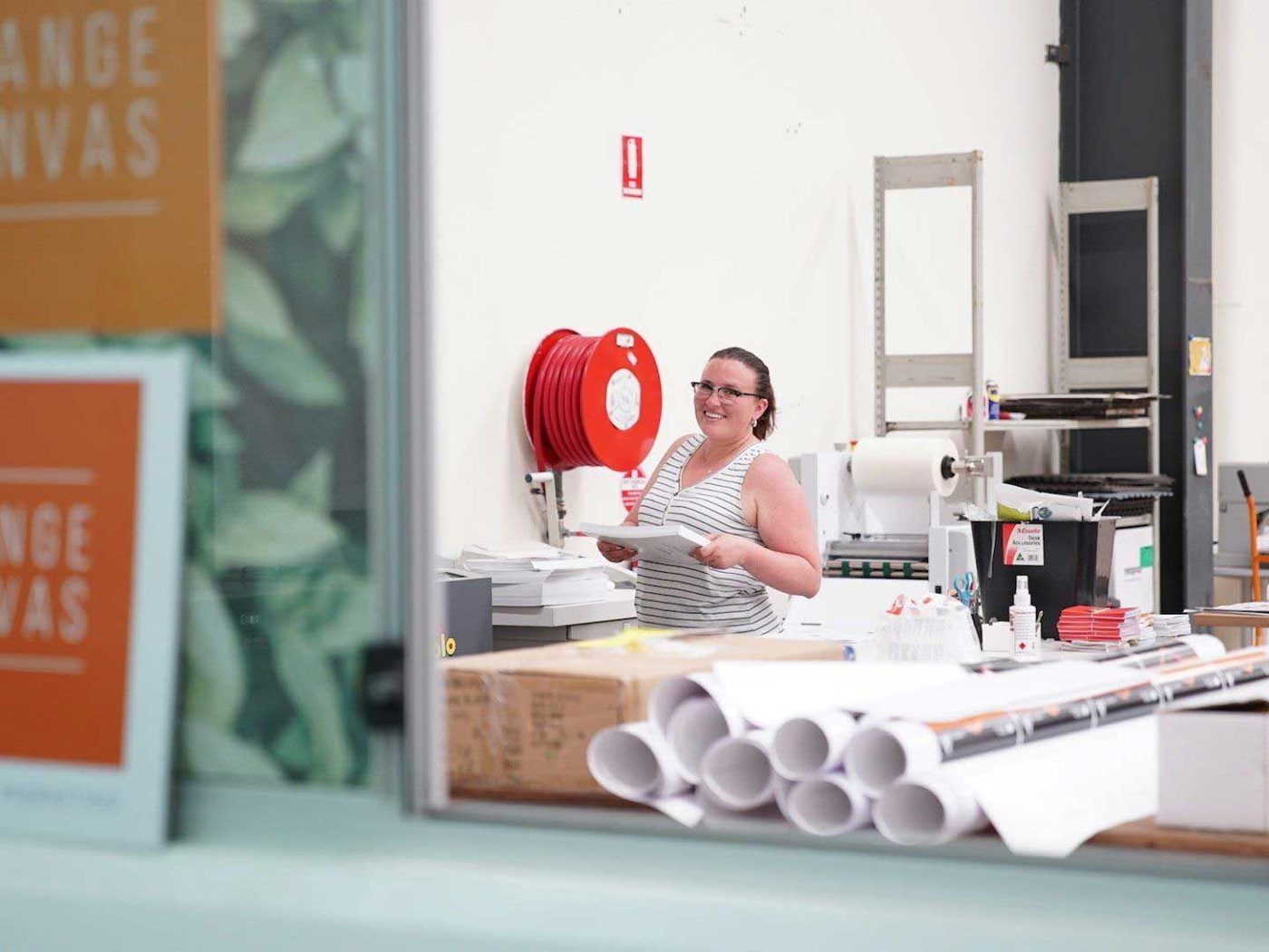 Print finishing in Icon's Oran Park production studio